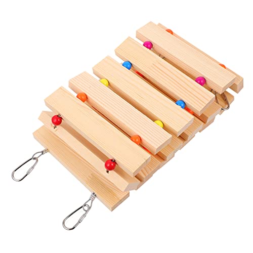 YARNOW Hühnerspielzeug vogelzubehör für käfig Bird Toys Vogelkäfigspielzeug Schritt Papageienleiter Vögel Treppenspielzeug Huhn Vogel Holzleiter Leiterspielzeug aus Geflügelholz hölzern von YARNOW