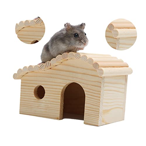 YARNOW Hütte Für Hamster Und Kleine Haustiere Bewegliches Spielhaus Ideal Als Nest Und Rückzugsort Für Hamster Und äuse Natürliches Material Originalfarbe Tierbedarf Für von YARNOW