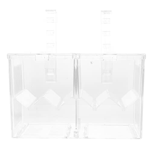 YARNOW Isolationsbox für Aquarien Futterspender Fisch Panzer Netz Käfig züchten Aquarium Isolationsbox Inkubatoren für Tankbrütereien Zuchtbehälter Zuchthalter Acryl Transparent von YARNOW