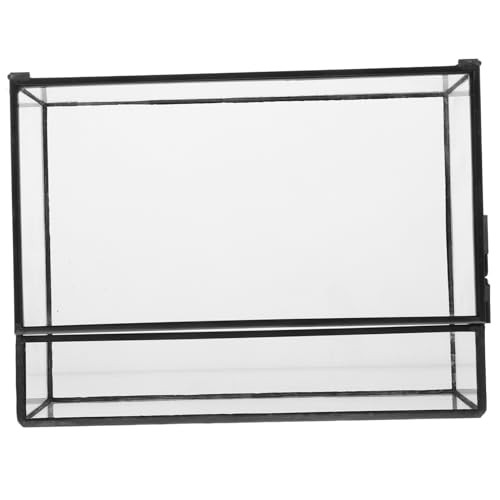 YARNOW Kasten Glas-landschaftstank Tischschmuck Mikro-landschafts-DIY-Halter Kleines Terrarium Transparentes Gehäuse Displayhalter Im Querformat Leeres Terrarium Pflanzenetui Zinn von YARNOW