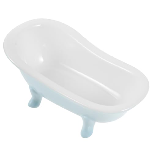 YARNOW Keramische Hamster Badewanne Für Kleine Tiere Idealer Badebereich Für Hamster Tägliche Nutzung Matte Blaue Farbe Perfektes Zubehör Für Das Hamster Badevergnügen von YARNOW