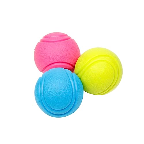 YARNOW Kauspielzeug Für Hunde Welpen Gummi-Tennis 4 5 cm Größe Mit Soundknoten Haustierspielzeug Für Hunde Zahnreinigungsspielzeug Training Beißen Robust Lustig Zufällige Farbe von YARNOW