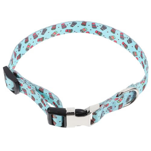 YARNOW Kleine Hundehalsbänder Polyester-Hundehalsband Mit Niedlichen Mustern Verstellbare Haustierhalsbänder Hundehalsband Für Kleine Hunde (L) von YARNOW