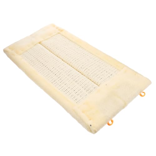 YARNOW Kratzbrett für Haustiere sisal kratzbrett katzenkratzbretter Kratzaufkleber für Katzen kratzbaum für Katzen Katzenkratzmatte aus Sisal wandmontierter Kratzbaum Bambus Beige von YARNOW