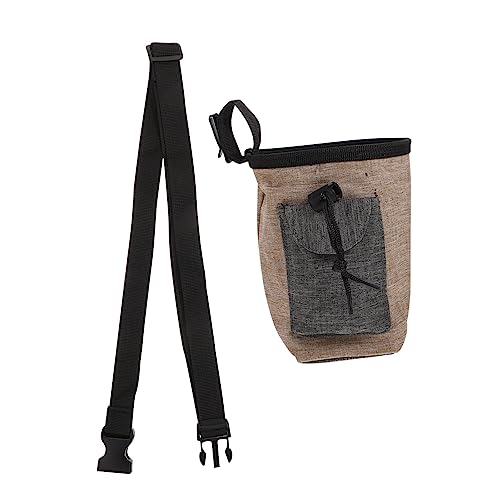 YARNOW Leckerli-Tasche für Haustiere tragbare Leckerlitasche Snackbeutel für Haustiere Tasche für hundeleckereien Dog Treat Bag Dog Walking Bag Tragetasche behandeln Hundetasche Brown von YARNOW