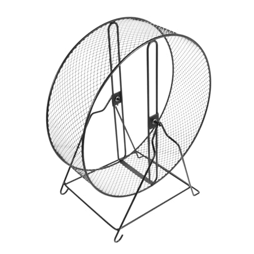 YARNOW Lustiges Und Leises Hamsterlaufrad Für Kleintiere Ideal Für Igel Rennmäuse Und Chinchillas Robustes Schwarzes Durchmesser Perfektes Zur Der Bewegung von YARNOW