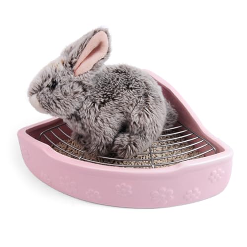 YARNOW Meerschweinchen Toilette Kit Schere Farbe Haustiere Kaninchen Hamsterkäfig Haustiere Tuch Mit Nicht-Schicht-ölreinigung Körper Damentoilettenschild Federschmuck Witze Lustig Rosa von YARNOW