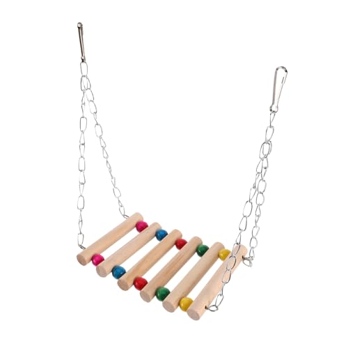 YARNOW Holz-papageienleiterbrücke Mit Kletterschaukel-Spielzeug Vogelkäfigzubehör Geeignet Für Vögel Papageien Eichhörnchen Nymphensittiche Aus Robustem Holz Und Edelstahl Einfach YARNOW Holz-papageienleiterbrücke Mit Kletterschaukel-Spielzeug Vogelkäfigzubehör Geeignet Für Vögel Papageien Eichhörnchen Nymphensittiche Aus Robustem Holz Und Edelstahl Einfach von YARNOW