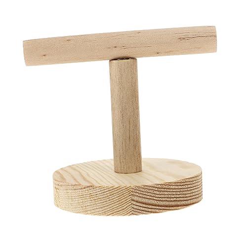 YARNOW Papageienständer Papageienspielzeug Vogelspielsitzstange Papageienkäfigzubehör Vögel Stehendes Spielzeug Holzständer Gestell Vögel Beißspielzeug Holzständer Gestell Stehgestell von YARNOW