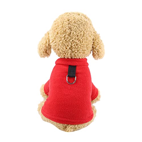 YARNOW Pkush-Mantel für Haustiere Welpen-Pyjama Warmer Mantel für kleine Hunde Haustiermantel Kleider Winterkostü für Haustiere Hund warme Kleidung warm halten Katzen Kleidung rot von YARNOW