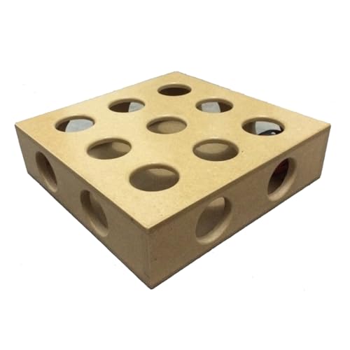 YARNOW Puzzle Box Katzen-Spielzeug-Box Katzen-Spielzeug-rotierend Katzen-Spielzeug-Puzzle Katzen-Spielzeug-Entwicklung Katzen-Spielzeug-Training Katzen-Spielzeug-Kratzfest Bambus von YARNOW