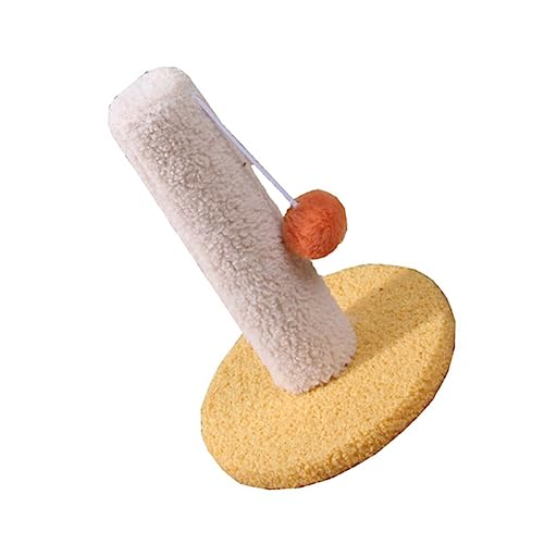 YARNOW Reibende Säule katzenkratzbaum katzenbäume spielsachen für Katzen cat Toy Katzenspielzeug Klettergerüst für Katzen Kratzspielzeug für Katzen Kletterpfosten für Katzen Plüsch Yellow von YARNOW