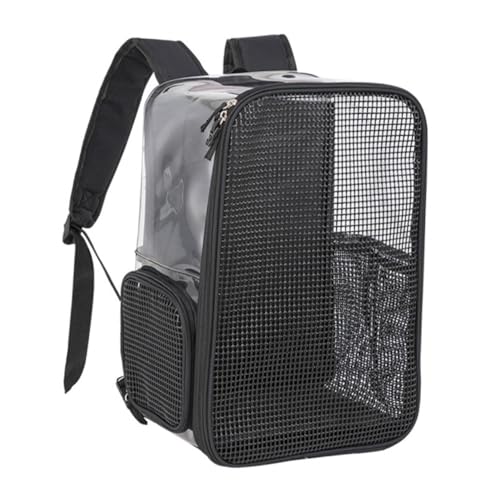 YARNOW Rucksack Transportbox für Haustiere im Freien Kleintierträger pet Backpack hundetragetasche reisetaschen Reisetasche für Haustiere Reisetasche für Katzen Oxford-Stoff Black von YARNOW