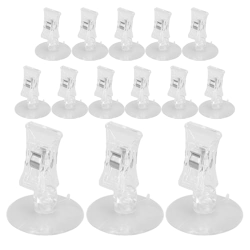 YARNOW Saugnapf Clip Für Aquarien Pflanzenhalter Aquarium Zubehör Seetang Saugnäpfe Saugnapf Klemme Saugnapf Futter Clip Aquarium Luftpumpenhalter Tank Clips Abs Transparent 14 von YARNOW