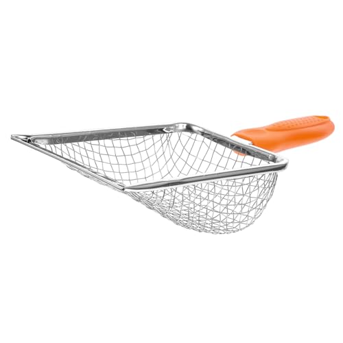 YARNOW Siebschaufel Müllentsorgungsbehälter Sichter Scoop Sandsieb katzenklo zubehör cat Litter Shovel Sieb für Haustiere Reptilien-Sandschaufel Wurfsieb Rostfreier Stahl Orange von YARNOW