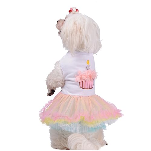 YARNOW Kleidung für Haustiere Mädchen Nachtwäsche Nachthemd aus Spitze Mädchen-Nachthemd Halloweenkostüm Pyjamas para Kleider Rock Haustiere Hundekleid Frühling und Sommer Cupcake-Kleid von YARNOW