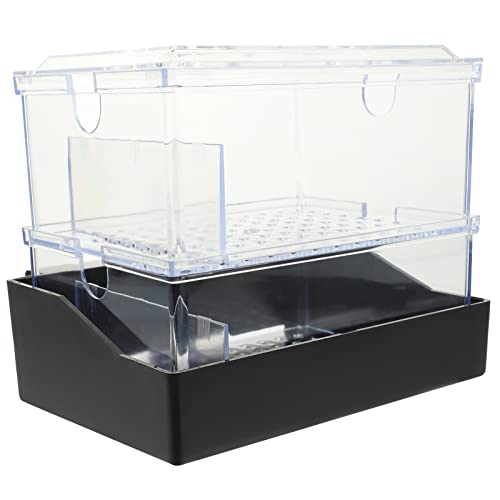 YARNOW Tropfbox für Aquarien Fischbecken mit Flasche Panzer Luft schildkröten zubehör wasserreiniger gehäuse Einfacher Aquarienfilter Verschleißfester Aquarienfilter Plastik Transparent von YARNOW