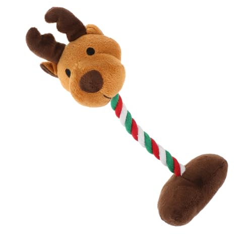 YARNOW Weihnachts-Plüschtier mit Hundegeräusch Weihnachtskauspielzeug für Hunde Kleines Kauspielzeug für Welpen Interactive Dog Toys Dog chew Toy Plüschfigur Spielzeug Babyspielzeug kauen von YARNOW