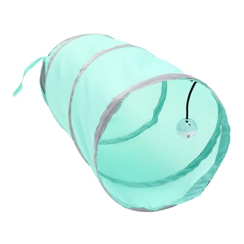 YARNOW Zusammenklappbarer Katzenkanal Pet-bohrrohr Haustier Spielzeug Indoor-Spielzeug Katzen-knisterschlauch Mesh-katzentunnel Tunnel-Spielzeug Haustiertunnel Kätzchen Green Polyester von YARNOW