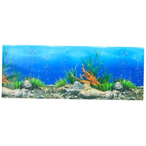 YARNOW dekorative Tapeten für Aquarien Aquarienschmuck Aquarium 3D-Hintergrund Schwimmbad Fischtankdekoration Unterwasser Dekoration Aquarium Zubehör Selbstklebender Aufkleber Blue von YARNOW