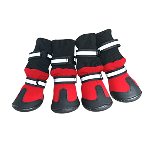 YARNOW Stiefel Chrrtsmas Haustiergeschenke rutschfeste Haustierschuhe Hund Anti-rutsch-Sohle Winter Hund Haustier Schuhe Hund Winterschuhe Hundeschuhe Haustierzubehör Haustier Hund von YARNOW