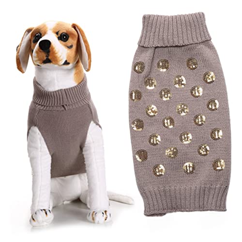 YARNOW Warmer Haustierpullover Squama Design Hundemantel Herbst-hundekleidung Leicht Zugänglicher Waschraum L Grau Größe Für Welpen von YARNOW