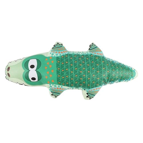 YASREKUYI Quietschendes Hundespielzeug im Alligator-Stil, quietschendes Plüsch-Haustier-Spielzeug-Kollektion, Plüsch, Alligator (grün) von YASREKUYI