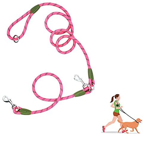 Straddle Schulter Hände frei reflektierend Haustier Traktionsseil Hundekette Nylon Leinen für kleine große Hunde Nylon Hundeleinen Haustier Traktionsgürtel (Pink) von YATUO