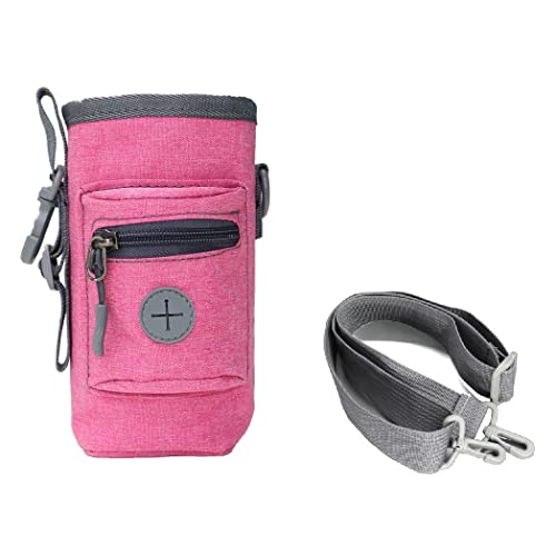 Tragbare Leckerli-Tasche für Hundetraining, Leckerli-Tasche für Hundetraining, Haustier-Trainer, Hüfttasche, integrierter Kotbeutelspender, Füttertasche für Kätzchen, Welpen (Rosa) von YATUO