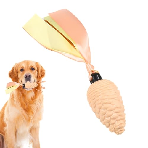 Hundespielzeug in Form eines Hundes, Kauspielzeug in Form eines Hundes, quietschendes Kauspielzeug für Hunde, mit Beißbändern, langlebiges Spielzeug für Haustiere, zum Zahnen des Welpen, weich und C von YAVQVIN