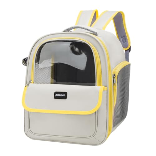 Rucksack für Katzen | Bequemer und belüfteter Rucksack für Haustiere | flexibler und dehnbarer Katzenrucksack mit atmungsaktivem Mesh | Transporttasche für Haustiere von COM von YAVQVIN