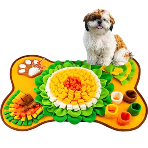 Schnüffelmatte für Hunde, Aktivitätsmatte für Hunde – Puzzle-Spielzeug für Hunde | Interaktive Futtermatte für Hunde, 63,5 x 43,2 cm, Interaktives Futter für Hunde und C von YAVQVIN