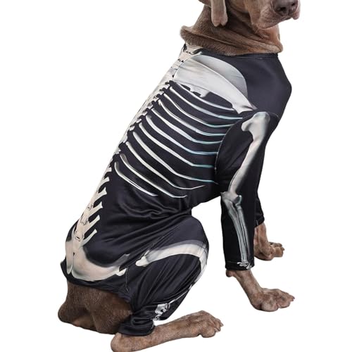 Skelett-Kostüm für Hunde, Skelett-Kostüm für Haustiere, cooles Kostüm für Haustiere – Skeleton-Apparel Pets Dress-Up Zubehör für Hunde von YAVQVIN