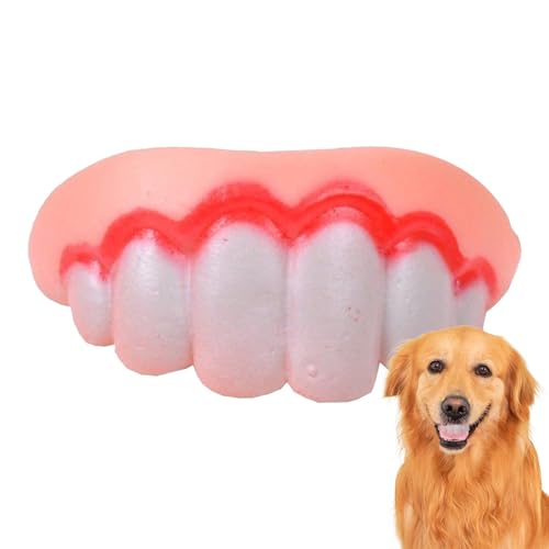 Zahnriemen für Hunde, lustige Spielzeugzähne | künstliche Schultergurte für Hunde – kreativ, lustig, langlebig, reißfest, einfach anzubringen, für Hunde, Spielzeug, Zähne, lustig von YAVQVIN