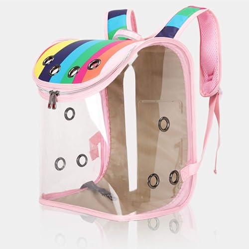 Kleine und mittelgroße Haustiertasche, Faltbarer PVC-Katzenrucksack, von Fluggesellschaften zugelassene Haustierreisetasche, Haustierkäfig, Katzenhängematte, Haustiertransportbox, geeignet for Reisen von YBAOFU