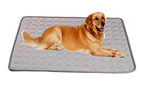 YBBT hundedecke kühlend,Selbstkühlende Matte für Hunde und Katze,hundekühlmatten,waschbar,weich und atmungsaktiv kühlmatte für Hunde Grau(100 * 70cm) von YBBT