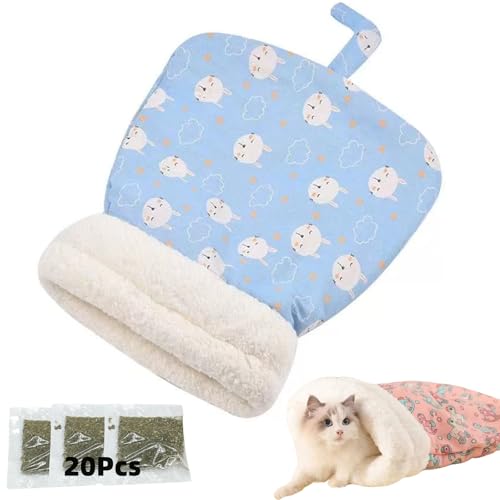 Outfany Petsvovo Purrnest Sleeping Bag, Petsboro Sleeping Bag for Cats, Cat Winter Sleeping Bag, Cozy Cat Sleeping Bag Cat Cave Bed for Indoor Cats (Blue) von YBJUTT