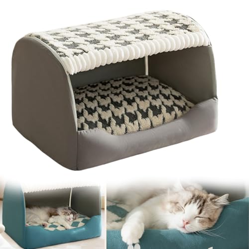 YBJUTT Doggocomfy Cozy Dog House, Dogegis Dog Bed, Doggo Comfy Dog House Bed, Inside Dog House with Removable Cushion,for Small Medium Large Dogs Cats (3XL,Gray) von YBJUTT