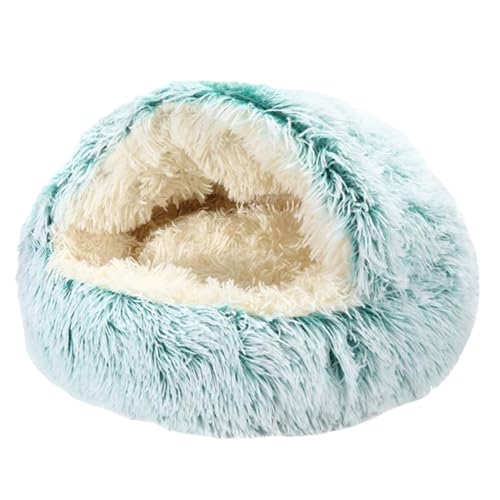 YBJUTT Lapcatz Nest Bed, Lapcatz Bed, Semi Enclosed Pet Nest,Covered Warm Cat Bed,Cat Bed for Indoor Cat Cave and Calming Dog Bed,Winter Cozy Pet Bed for Cats Dogs (15.8in,Green-Long) von YBJUTT