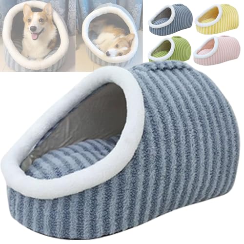 YBJUTT Zentric Cozy Hideaway Pet Bed, Zentric Dog Bed, Cozy Hideaway Pet Bed, Cozy Pet Hideaway Bed for Dogs,Indoor Pet Nest Bed with Removable Mattress (L,Blue) von YBJUTT