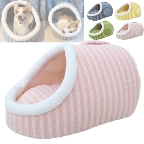 YBJUTT Zentric Cozy Hideaway Pet Bed, Zentric Dog Bed, Cozy Hideaway Pet Bed, Cozy Pet Hideaway Bed for Dogs,Indoor Pet Nest Bed with Removable Mattress (L,Pink) von YBJUTT