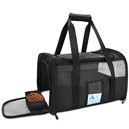 Haustier-Tragetasche mit verschließbaren Sicherheitsreißverschlüssen, tragbare Reisehandtasche für Haustiere, Katzen oder Hunde, atmungsaktives und faltbares Design, 45 x 30 x 30 cm, ideales von YCBDD