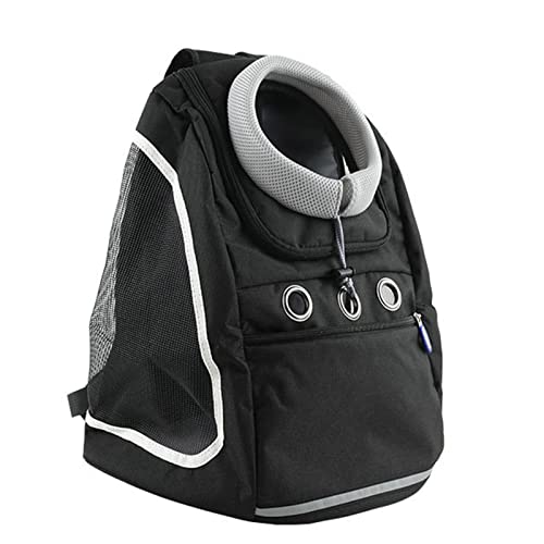 YCDZSW Katzen Hunde Rucksack Haustier vorne Brust Rucksäcke mit Komfortabel atmungsaktivem Head-Out-Design für Outdoor-Reisen/Radfahren/Wandern (37x24x42cm,Schwarz) von YCDZSW