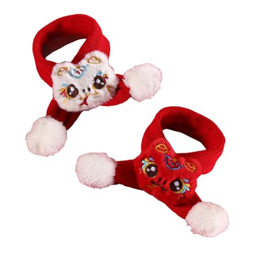 2pcs Schöne Cartoon Schlangejahr Schal Warm Winter Neujahr Hunde Strick Halsschal Haustier Welpen Katzen Kostümversorgung von YCHUCH