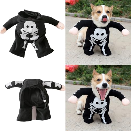 YCHUCH Hunde Frühlingskostüm Halloween Thema Für Drinnen Und Draußen Sweatshirt Outfit Für Outdoor Pullover Für Halloween von YCHUCH