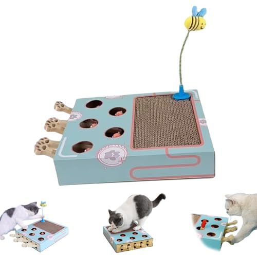 YCYATS Miaofairy Katzenspielzeug, Whack a Mole Katze, Whack-a-Mole 3-in-1 Cat Scratcher and Toy (Miaofairy Katzenspielzeug + Spielzeug) von YCYATS