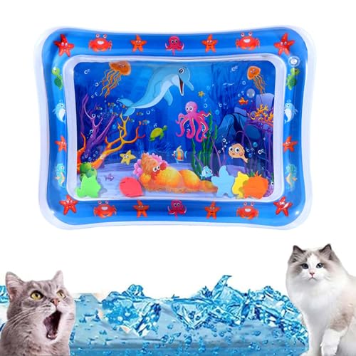 YCYATS Sensorische Wasserspielmatte Für Katzen, Verdickte Wassermatte Für Katzen, Pet Water Sensor Play Mat (Stil A) von YCYATS