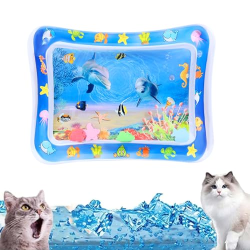 YCYATS Sensorische Wasserspielmatte Für Katzen, Verdickte Wassermatte Für Katzen, Pet Water Sensor Play Mat (Stil B) von YCYATS