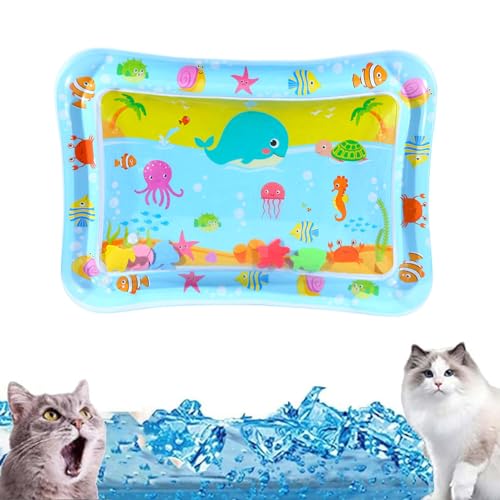 YCYATS Sensorische Wasserspielmatte Für Katzen, Verdickte Wassermatte Für Katzen, Pet Water Sensor Play Mat (Stil D) von YCYATS