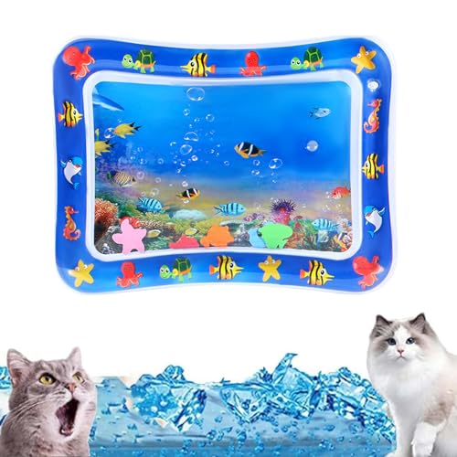 YCYATS Sensorische Wasserspielmatte Für Katzen, Verdickte Wassermatte Für Katzen, Pet Water Sensor Play Mat (Stil E) von YCYATS